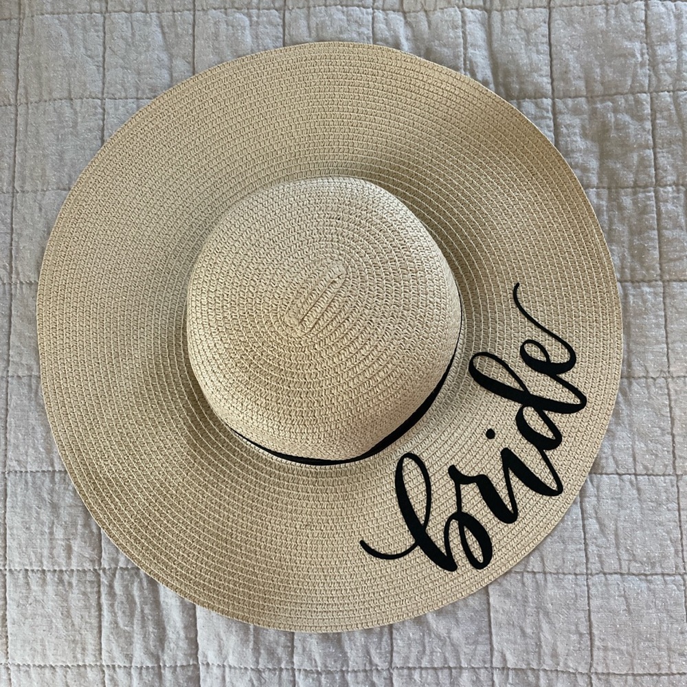 bride beach hat